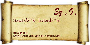 Szalók István névjegykártya