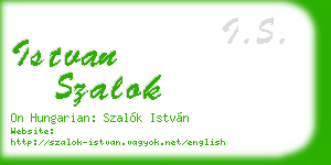 istvan szalok business card